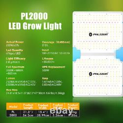 Phlizon 2000W Plant LED Grow Light with Samsung Dimmable for indoor veg bloom