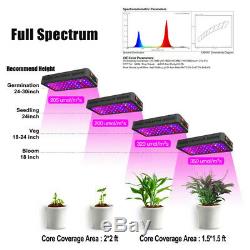 Phlizon 600W LED Grow Light Full Spectrum for Indoor Plants Hydro Veg and Flower