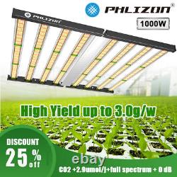 Phlizon 640W 1000W LED Grow Light Bar Full Spectrum Indoor Veg Flower Plant Lamp