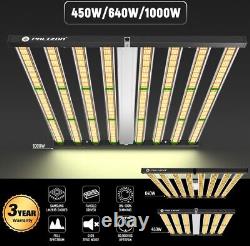 Phlizon 640W 1000W LED Grow Light Bar Full Spectrum Indoor Veg Flower Plant Lamp