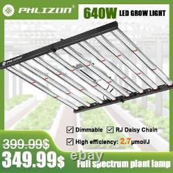 Phlizon 640W Factory Wholesale Full Spectrum Bloom Veg High PAR LED Grow Light