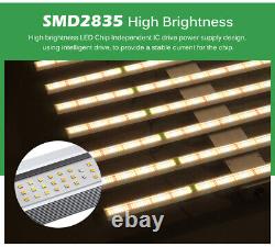 Phlizon 640W LED Grow Light 8Bars Commercial Full Spectrum Plant Lamp Veg Flower