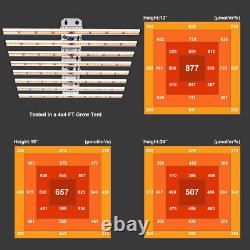 Phlizon 640W LED Grow Light 8Strip Sunlike Full Spectrum For Seedling Flower Veg