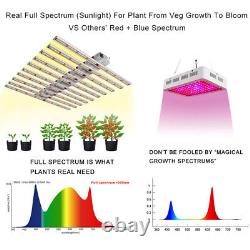 Phlizon 800W 640W LED Grow Light Bars Full Spectrum Indoor Commercial Plants Veg