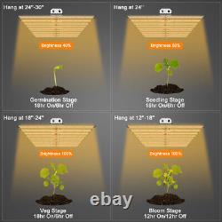 Phlizon 800w Professional Grow Light Lamp Strips Hydroponics from Veg to Bloom