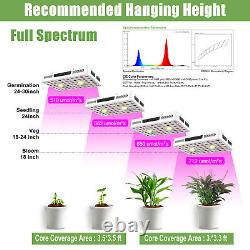 Phlizon CREE Cob Series 2pcs 1000W LED Plant Grow Light for Indoor Veg Flowers