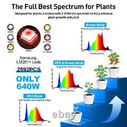 Phlizon FC8000 LED Grow Light Samsung Full Spectrum Commercial Plants Veg Bloom