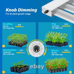 Phlizon KS3000 LED Grow Light Bars 4x4ft Full Spectrum Indoor Plants Veg Flower