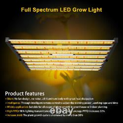 Phlizon LED Grow Light 8Bars 640W Full Spectrum Indoor Plants Flower Veg Bloom