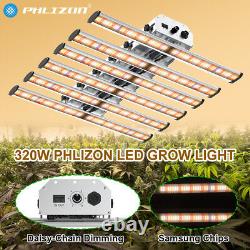 Phlizon New Full Spectrum 320 Watt LED Grow Light Daisy Chain & Dimmable