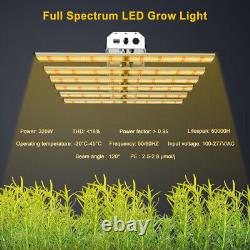 Phlizon New Full Spectrum 320 Watt LED Grow Light Daisy Chain & Dimmable