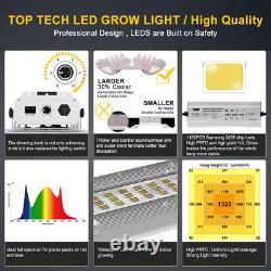 Phlizon New Full Spectrum 320 Watt LED Grow Light Daisy Chain & Dimmable