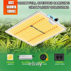 Phlizon PL 2000W 1000W Samsung LED Grow Light Full Spectrum Indoor Veg Flower IR