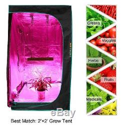 Reflector 600W LED Grow Light Veg Flower+2'x2' Indoor Grow Tent Room Box