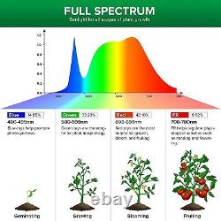 SANSI 36W LED Plant Grow Light bulbs Full Spectrum indoor Flowers Veg E26 4packs