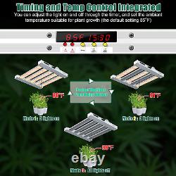 SZHLUX 180W LED Grow Light 4×4Ft with Timer and Temp Control, Full Spectrum Grow