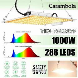 Set of 2 1000W LED Grow Light Full Spectrum For Indoor Plants VEG IR Hydroponic