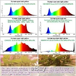Set of 2 1000W LED Grow Light Full Spectrum For Indoor Plants VEG IR Hydroponic
