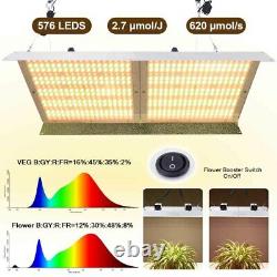 Set of 2 4000W LED Grow Light Full Spectrum Indoor Hydroponic Veg Flower Plant