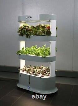 Smart Hydroponic Vegetable Garden Tower Grow Kit 4 Level with Grow Light White