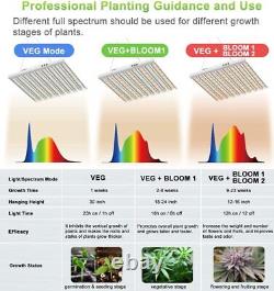 Sonlipo SPF4000 LED Grow Light 400W 5x5ft Coverage Full Spectrum for Plants Veg