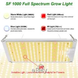 Spider Farmer 1000W LED Grow Light Samsungled LM301B Veg Flower Indoor Plants US