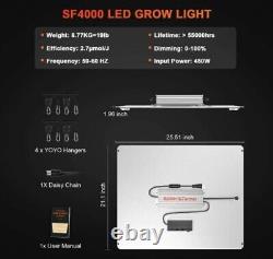 Spider Farmer SF-4000 LED Grow Light Indoor Grow Tent Light Vegetable Garden