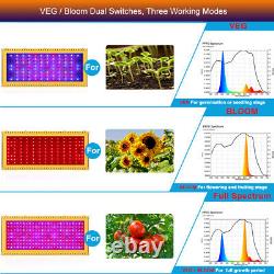 TMLAPY 2000W LED Grow Light Full Spectrum for Indoor Plants VEG&BLOOM Greenhouse