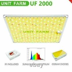 Unit Farm 2PCS UF 2000W LED Grow Light Full Spectrum for Indoor Plant Veg Flower