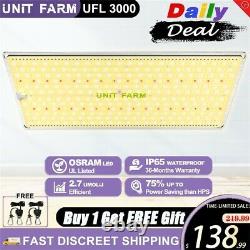 Unit Farm UFL 3000 LED Grow Light Full Spectrum UV IR Indoor Plant Veg Flower