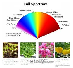 Upgraded 600W LED Grow Light Kits Full Spectrum Veg&Bloom for Indoor Hydroponics