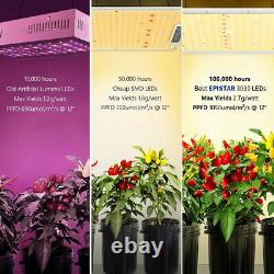 V99GROW 1500W LED Grow Light Sunlike Full Spectrum Veg Flower Indoor Plants US