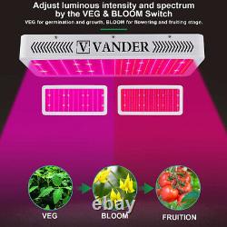 VANDER 9000W Bloom Plus LED Grow Light Dual Spectrum VEG Flower Plant Lamp Set