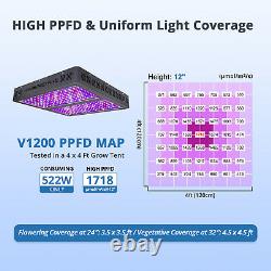 VIPARSPECTRA 1200W LED Grow Light Full Spectrum for Indoor Plants Veg&Flower IR