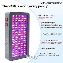 VIPARSPECTRA 2PCS 450W LED Grow Light Full Spectrum for VEG BLOOM Flower Plants