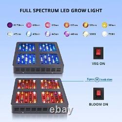 VIPARSPECTRA 600W LED Grow Light, Veg and Bloom Switches, Full-spectrum