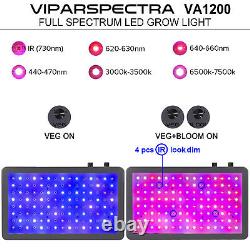 VIPARSPECTRA Dimmable 1-2PCS 1200W LED Grow Light Full Spectrum for Veg Flowers