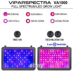 VIPARSPECTRA Dimmable 600W 1000W 2000W LED Grow Light Full Spectrum Veg Flower