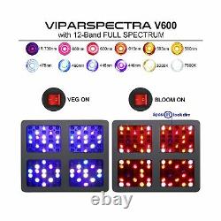 VIPARSPECTRA LED Grow Light 600W Full Spectrum Indoor Plants Veg Flower V600 New