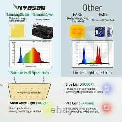 VIVOSUN 1000W LED Grow Light Full Spectrum Sunlike Indoor Plants Veg Bloom 2 PCS
