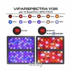 Viparspectra Led Grow Light Full Spectrum 1200W Indoor Plants Vegetable Flowers