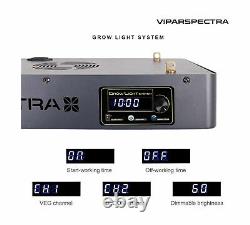 Viparspectra Timer Control 600W LED Grow Light Dimmable Veg Bloom Channels New