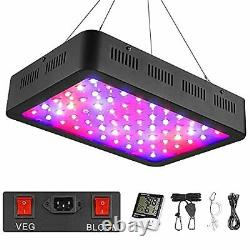 WAKYME LED Grow Light 600W 1200W Full Spectrum Plant Light with Veg and Bloom