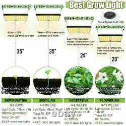 White LED 3500K LED Grow Light Full Spectrum Indoor Plants Seeding Veg Flower