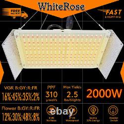WhiteRose 2000W LED Grow Light Full Spectrum For Indoor VEG UV IR Flower Booster