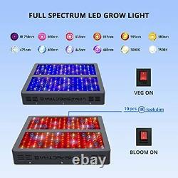 With Veg and Bloom Switches, Full Spectrum Plant Growing 1200W LED Grow Light