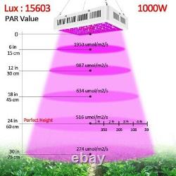 1000w Led Grow Lampe À Spectre Complet De Lumière Pour Les Plantes Hydroponiques De Culture De Veg Bloom