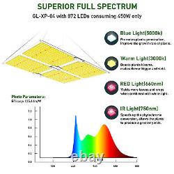 100w-450w Led Grow Light Full Spectrum Pour Les Plantes Intérieures Seeding Veg Flower Ir