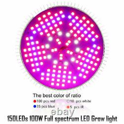 100watt Full Spectrum E27 Led Grow Lampe D'ampoule De Lumière Pour Veg Bloom Indoor Plant Us