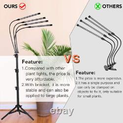 10x Led Plant Grow Light Indoor Plants Hydro Veg Flower Full Spectrum Avec Stand